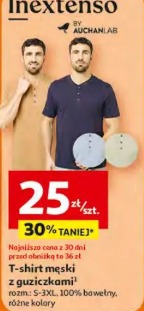 T-shirt męski z guzikami