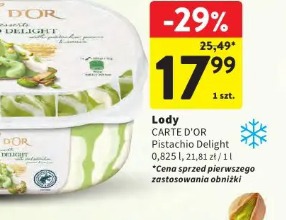 Lody CARTE D'OR Pistachio Delight