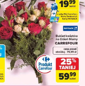 Bukiet kwiatów na Dzień Mamy Carrefour