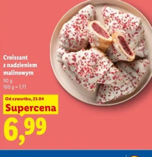 Croissant z nadzieniem malinowym