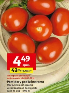 Pomidory podłużne roma