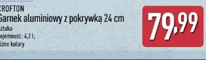 Crofton Garnek aluminiowy z pokrywką 24 cm