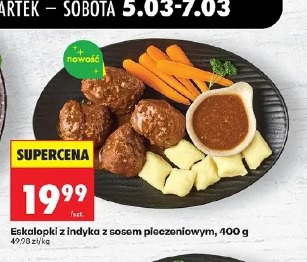 Eskalopki z indyka z sosem pieczeniowym