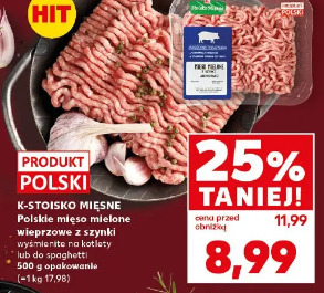 K-Stoisko Mięsne Polskie mięso mielone wieprzowe z szynki
