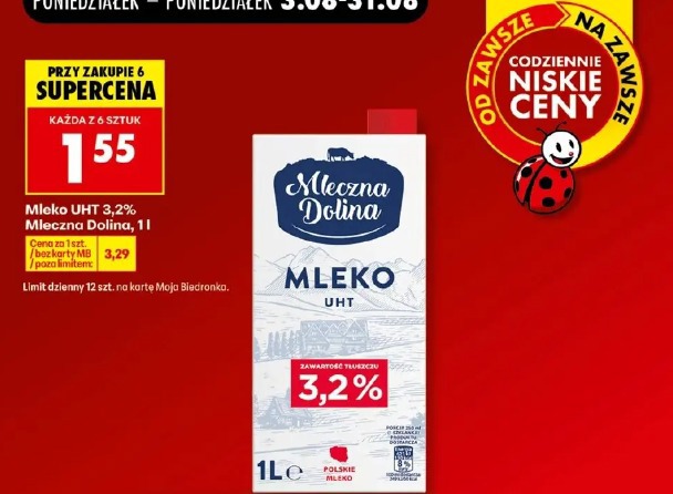 Mleko UHT 3,2% Mleczna Dolina