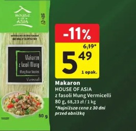 Makaron House of Asia z fasoli Mung Vermicelli