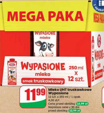 Mleko UHT truskawkowe Wypasione