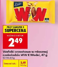 Wafelki orzechowe w mlecznej czekoladzie WW E.Wedel