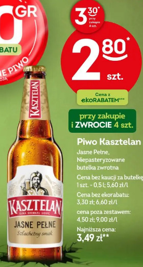 Piwo Kasztelan Jasne Pełne