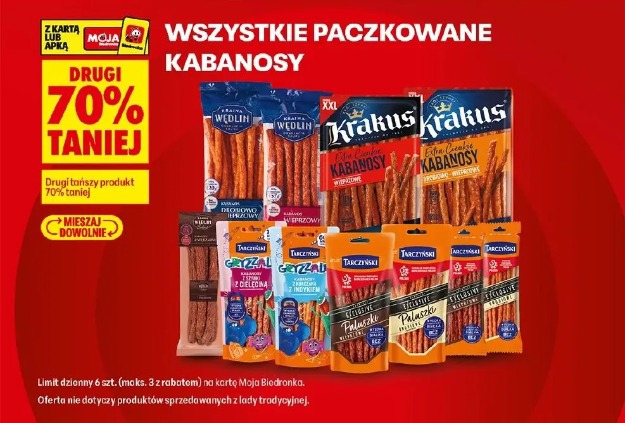 Wszystkie paczkowane kabanosy