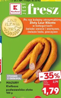 Mazury Kiełbasa podwawelska złota