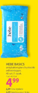 Hebe Basics antybakteryjne chusteczki odświeżające