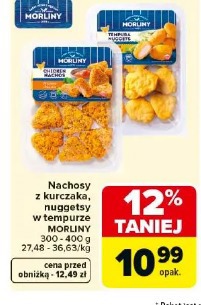 Nachosy z kurczaka, nuggetsy w tempurze Morliny