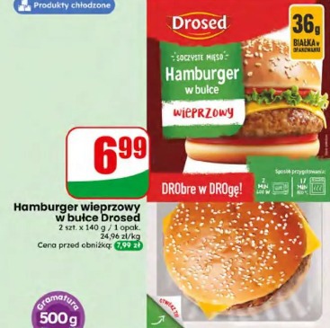 Hamburger wieprzowy w bułce Drosed