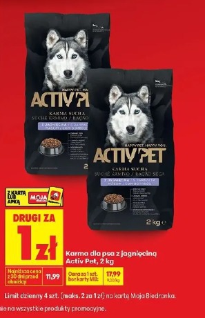 Activ Pet karma dla psa z jagnięciną