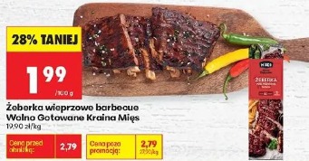 Żeberka wieprzowe barbecue Wolno Gotowane Kraina Mięs