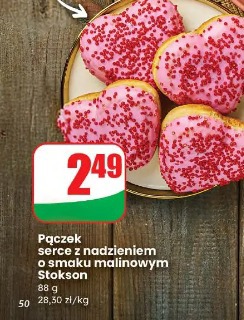 Pączek serce z nadzieniem o smaku malinowym Stokson