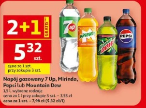 Napój gazowany 7 Up, Mirinda, Pepsi lub Mountain Dew
