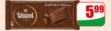 Czekolada gorzka 64% Wawel