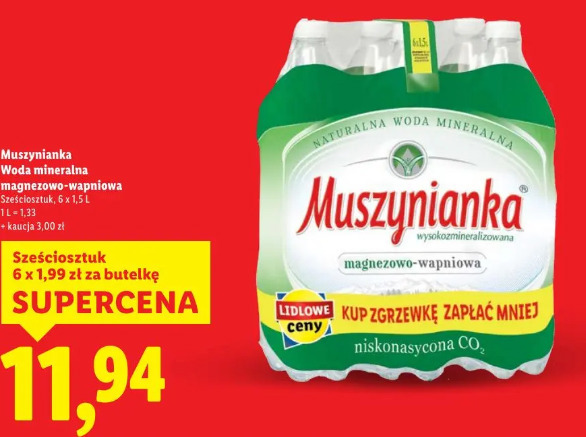 Muszynianka Woda mineralna magnezowo-wapniowa