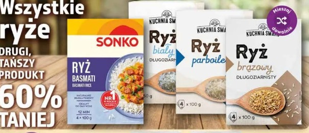 Wszystkie ryże drugi tańszy 60% taniej