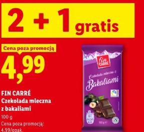 FIN CARRÉ Czekolada mleczna z bakaliami