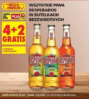 Wszystkie piwa Desperados w butelkach bezzwrotnych