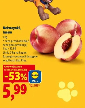 Nektarynki, luzem