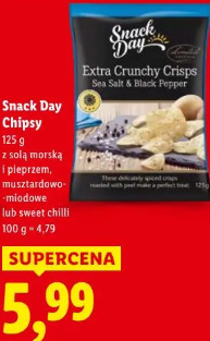 Snack Day Chipsy z solą morską i pieprzem, musztardowo-miodowe lub sweet chilli
