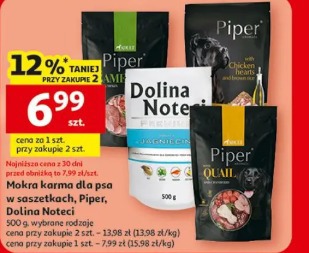 Mokra karma dla psa w saszetkach Piper, Dolina Noteci