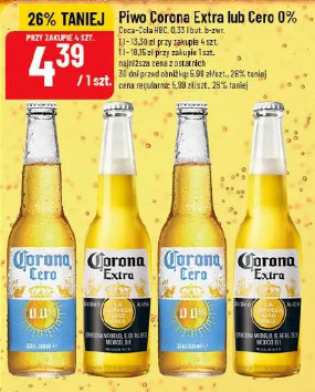 Piwo Corona Extra lub Cero 0%