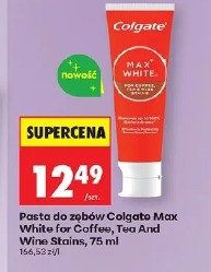 Pasta do zębów Colgate Max White for Coffee, Tea And Wine Stains