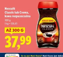 Nescafé Classic lub Crema, kawa rozpuszczalna