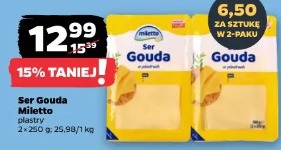 Ser Gouda Miletto plastry