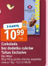 Czekolada bez dodatku cukru Taitau Exclusive Eko Wital