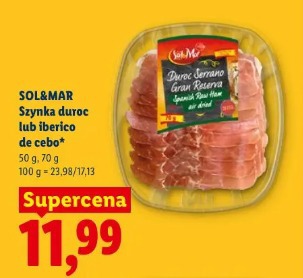 Sol&Mar Szynka duroc lub iberico de cebo
