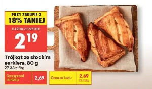 Trójkąt ze słodkim serkiem