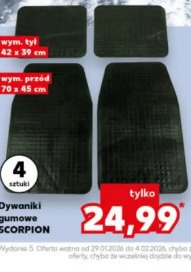Dywaniki gumowe Scorpion 4 sztuki