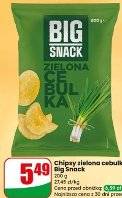 Chipsy zielona cebulka Big Snack