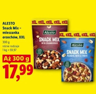 Alesto Snack Mix – mieszanka orzechów, XXL