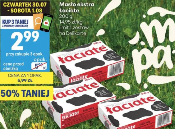 Masło ekstra Łaciate