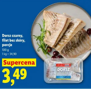 Dorsz czarny, filet bez skóry, porcje