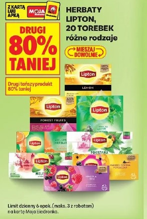Herbaty Lipton, 20 torebek różne rodzaje