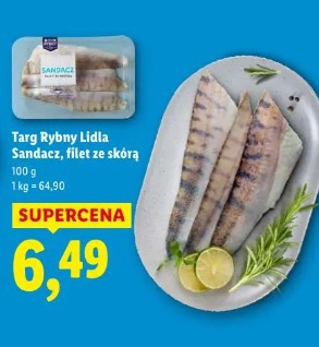Targ Rybny Lidla Sandacz, filet ze skórą