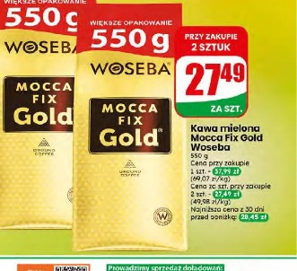 Kawa mielona Mocca Fix Gold Woseba