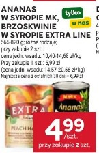 Ananas w syropie MK, brzoskwinie w syropie Extra Line