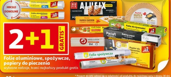 Folie aluminiowe, spożywcze, papiery do pieczenia