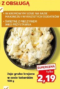 Jaja grubo krojone w sosie tatarskim