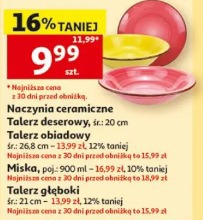 Naczynia ceramiczne Talerz deserowy, Talerz obiadowy, Miska, Talerz głęboki