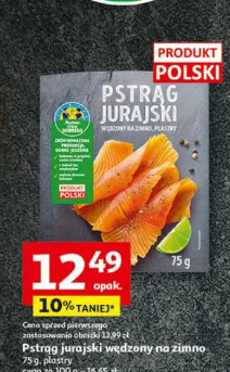 Pstrąg jurajski wędzony na zimno, plastry